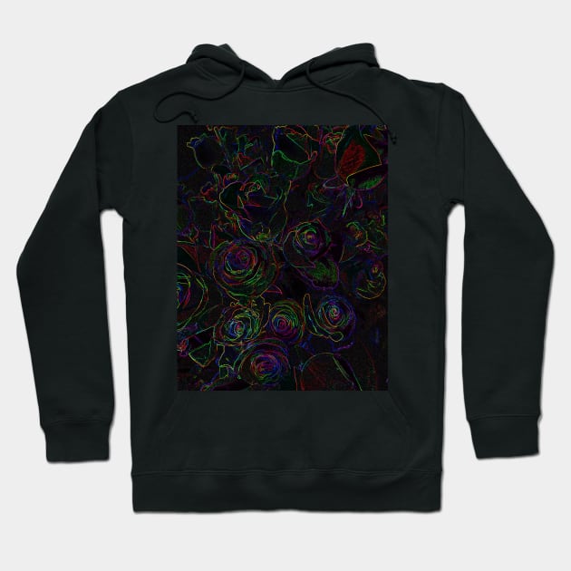 Black Panther Art - Flower Bouquet with Glowing Edges 26 Hoodie by The Black Panther